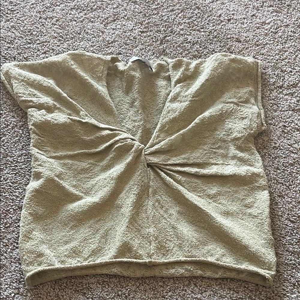 Green knot top S never worn